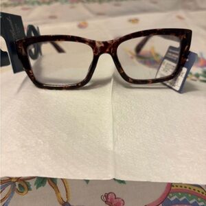 Tortoiseshell Rectangle Reading Glasses 150 prescription NWT